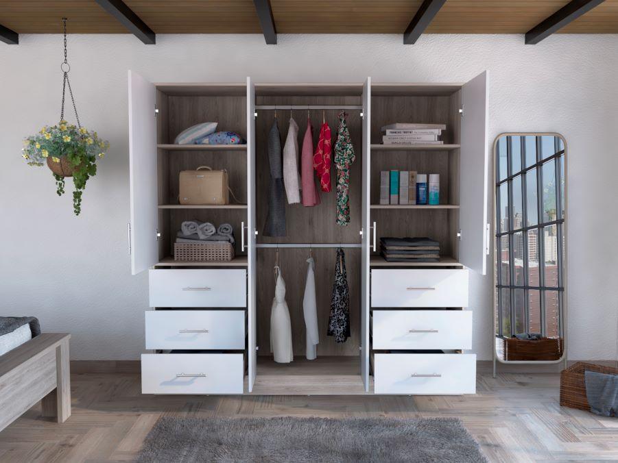 Closet Cooper Ceniza Y Blanco