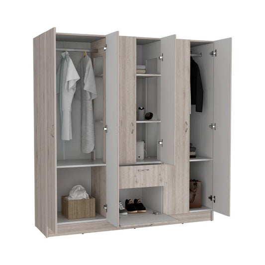 Closet Marvyn Ceniza Y Blanco