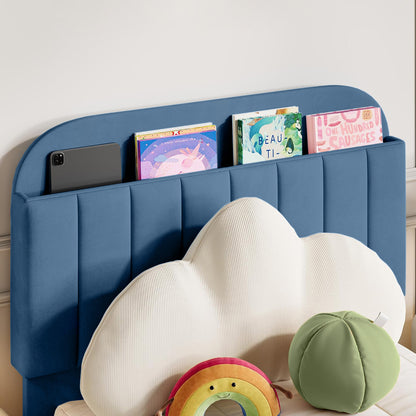 Base Cama con Espaldar Semidoble Infantil Fenix 120x190x115 azul