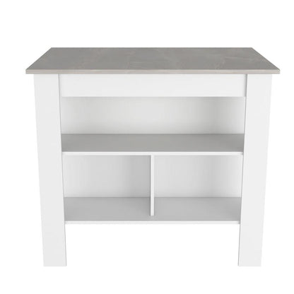 Barra De Cocina Serima Blanco Y Rovere