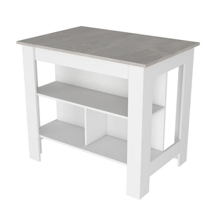 Barra De Cocina Serima Blanco Y Rovere