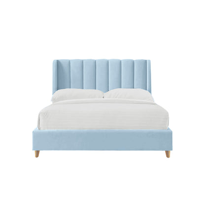 Base Cama con Espaldar Semidoble Infantil Bony 120x190x115 azul cielo