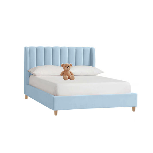 Base Cama con Espaldar Semidoble Infantil Bony 120x190x115 azul cielo