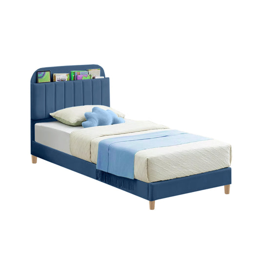 Base Cama con Espaldar Semidoble Infantil Fenix 120x190x115 azul