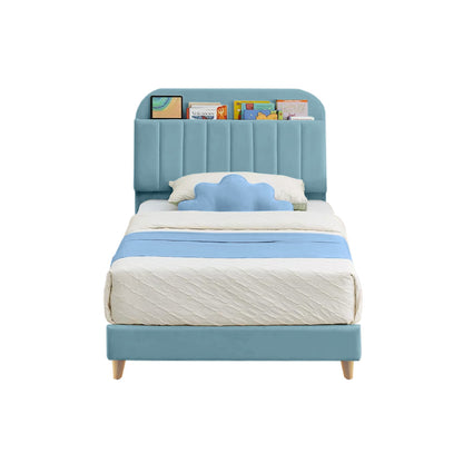 Base Cama con Espaldar Semidoble Infantil Fenix 120x190x115 azul claro