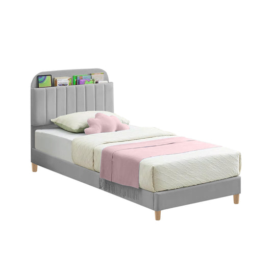 Base Cama con Espaldar Semidoble Infantil Fenix 120x190x115 gris