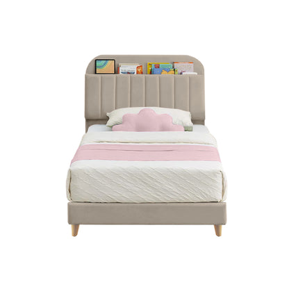 Base Cama con Espaldar Semidoble Infantil Fenix 120x190x115 taupe