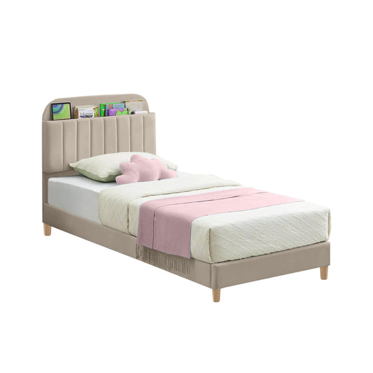 Base Cama con Espaldar Semidoble Infantil Fenix 120x190x115 taupe