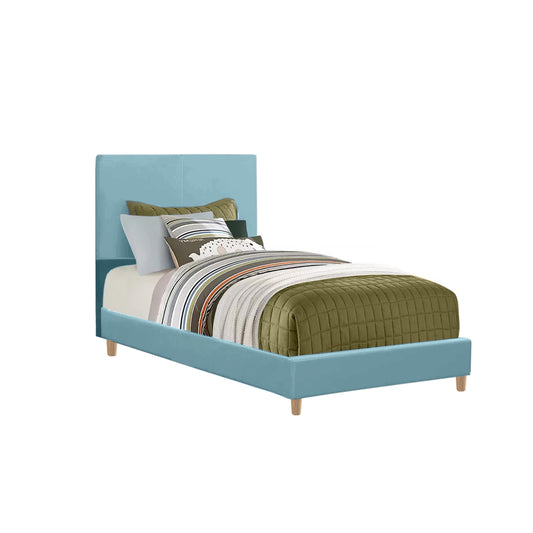 Base Cama con Espaldar Semidoble Infantil Nino 120x190x115 azul claro