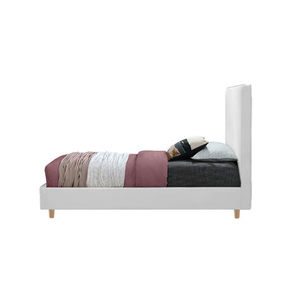 Base Cama con Espaldar Sencillo Infantil Nino 100x190x115 blanco