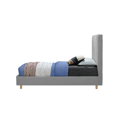 Base Cama con Espaldar Sencillo Infantil Nino 100x190x115 gris