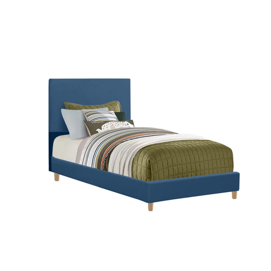 Base Cama con Espaldar Sencillo Infantil Nino 100x190x115 azul