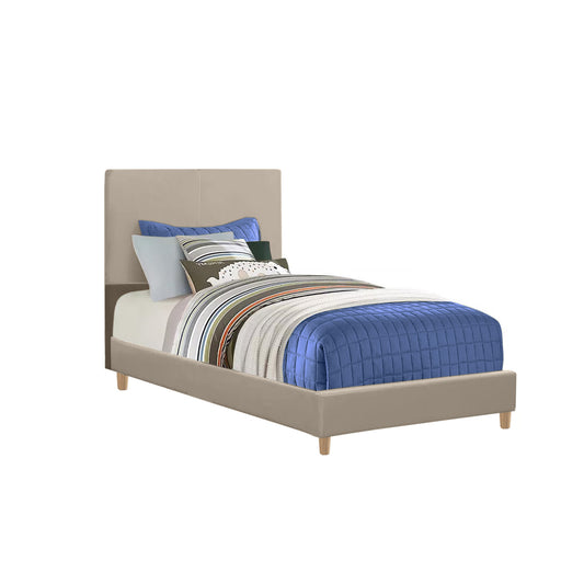 Base Cama con Espaldar Semidoble Infantil Nino 120x190x115 taupe