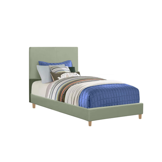 Base Cama con Espaldar Sencillo Infantil Nino 100x190x115 verde