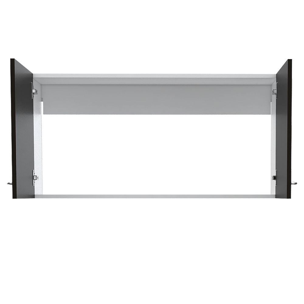 Gabinete Superior Shelf Blanco Y Wengue 100 Cm