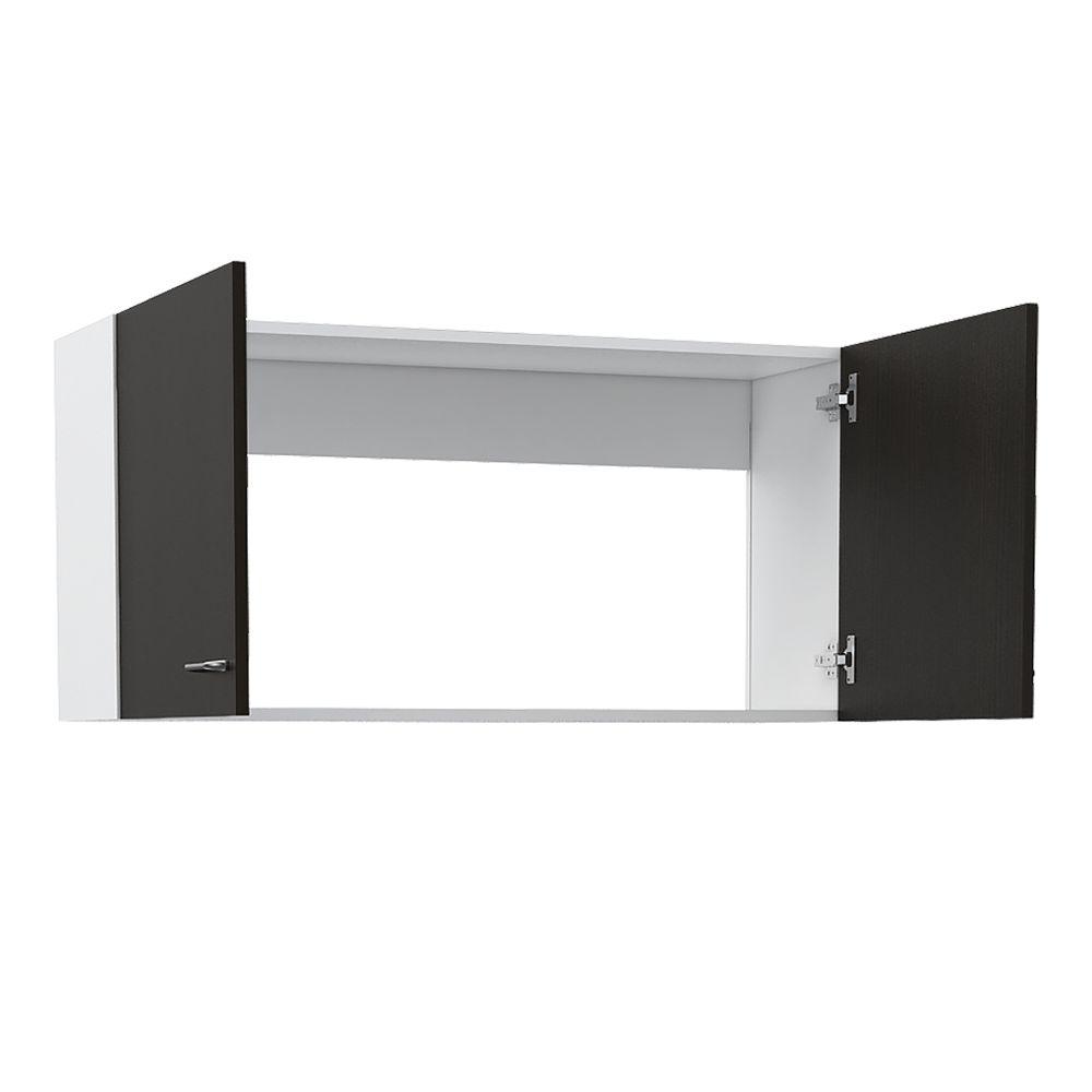 Gabinete Superior Shelf Blanco Y Wengue 100 Cm