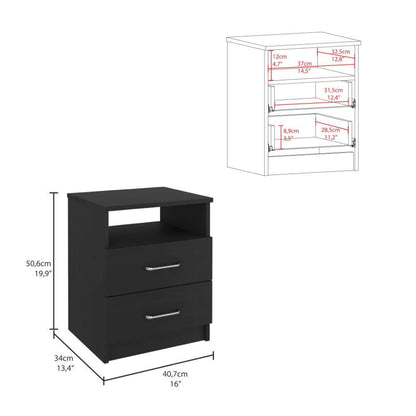 Mesa De Noche Shelf Wengue