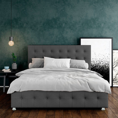 Espaldar de Cama King Capital  gris plomo
