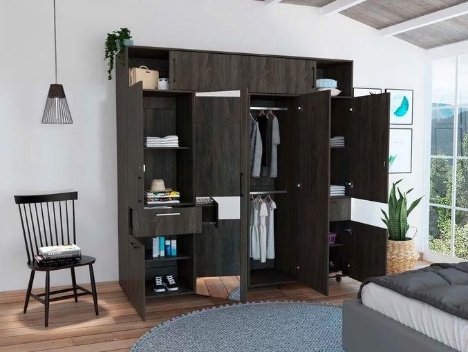 Closet Visca Con Espejo Gris