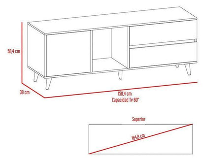 Rack Para Tv Jureli  Miel + Plomo