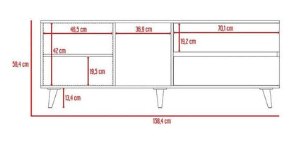 Rack Para Tv Jureli  Miel + Plomo