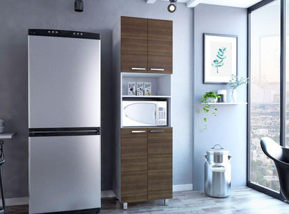 Alacena Blusse Blanco Y Caoba