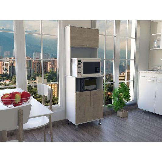 Mueble Alacena Keruna  Blanco Y Rovere