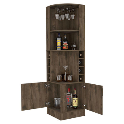 Bar Esquinero Mirari, Nogal, Con Dos Puertas Y Espacio Porta Copas