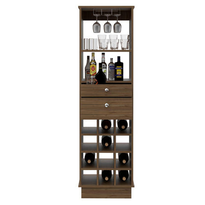 Bar Perlos, Castaño, Con Espacio Para Botellas Y Porta Copas