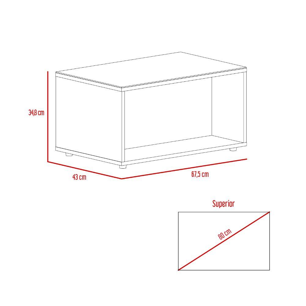 Mesa De Centro Tyvora (1C) Blanco Mqz 35.3X67.5X43 Cm