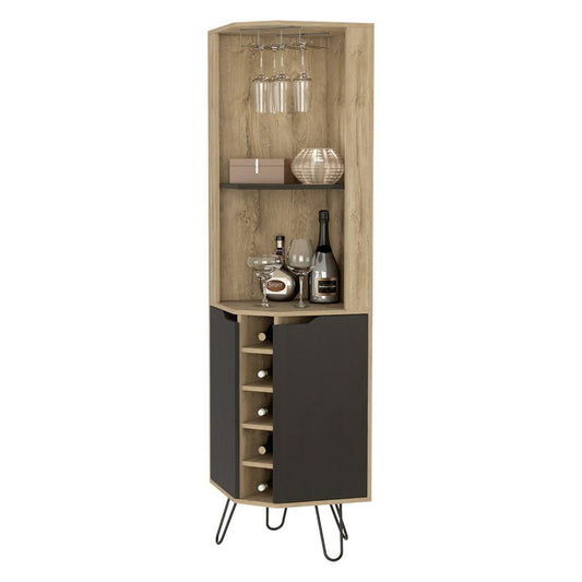 Bar Mio, Macadamia Y Wengue, Con Con Espacio Para Porta Vasos Y Botellas