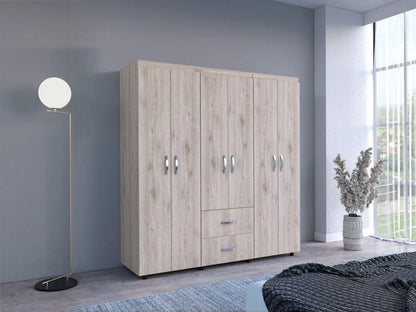 Closet Quenari 180  Ceniza Y Blanco