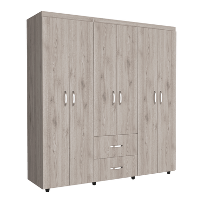Closet Quenari 180  Ceniza Y Blanco