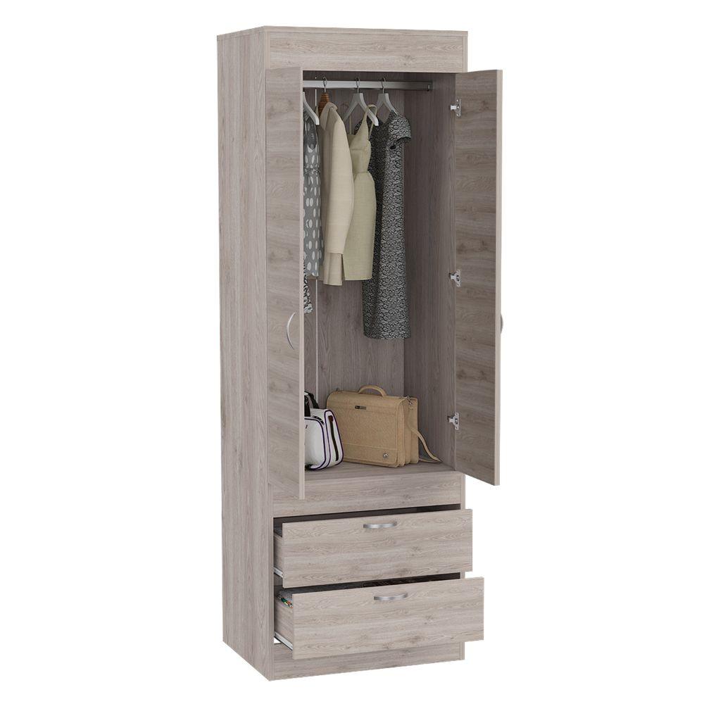 Closet Bea, Humo, Con Dos Cajones Y Amplios Espacios