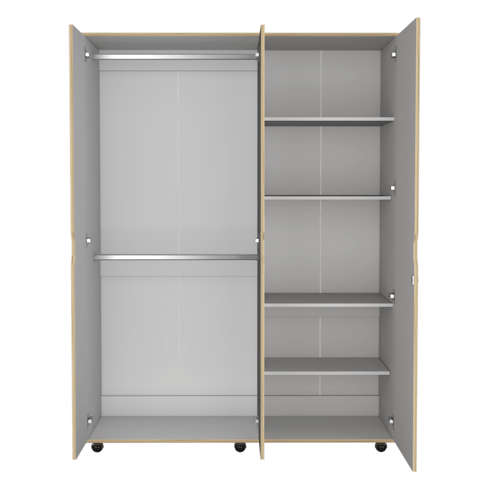 Closet Con Espejo Kireva Duna Y Blanco Duqueza