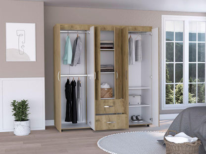 Closet Quenari 180 Blanco Y Macadamia