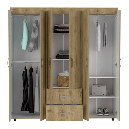 Closet Quenari 180 Blanco Y Macadamia