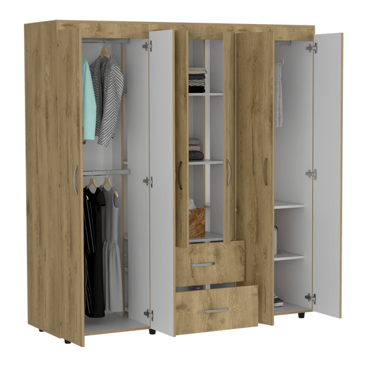 Closet Quenari 180 Blanco Y Macadamia