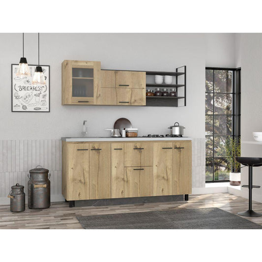 Cocina 180 Yuranny  Duna Y Onix Con Meson Izquierdo