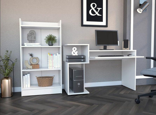 Combo Para Oficina Salven Rovere Con Escritorio Y Biblioteca