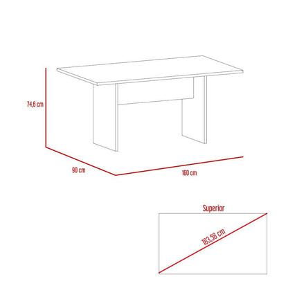 Mesa De Comedor Veluna Rovere  6 Puestos