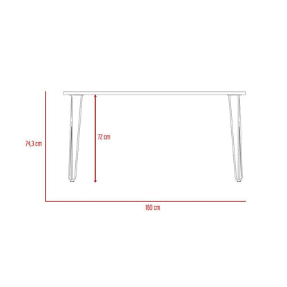 Mesa De Comedor Vamira Miel 6 Puestos
