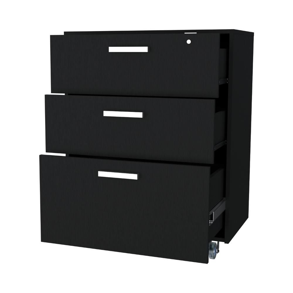 Gabinete 3 Cajones Hunh Bajo   Wengue