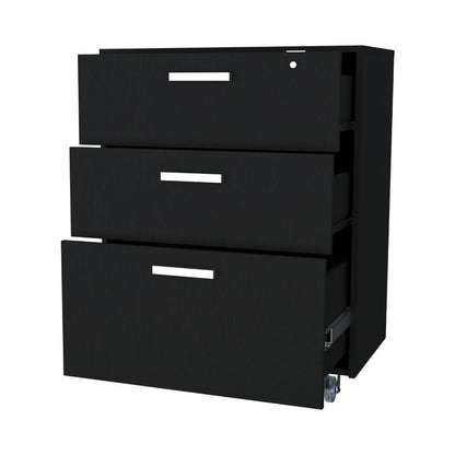 Gabinete 3 Cajones Hunh Bajo   Wengue