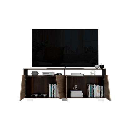 Mesa Para Tv Ceron Caoba Y Miel Para Televisor De 70 Pulgadas