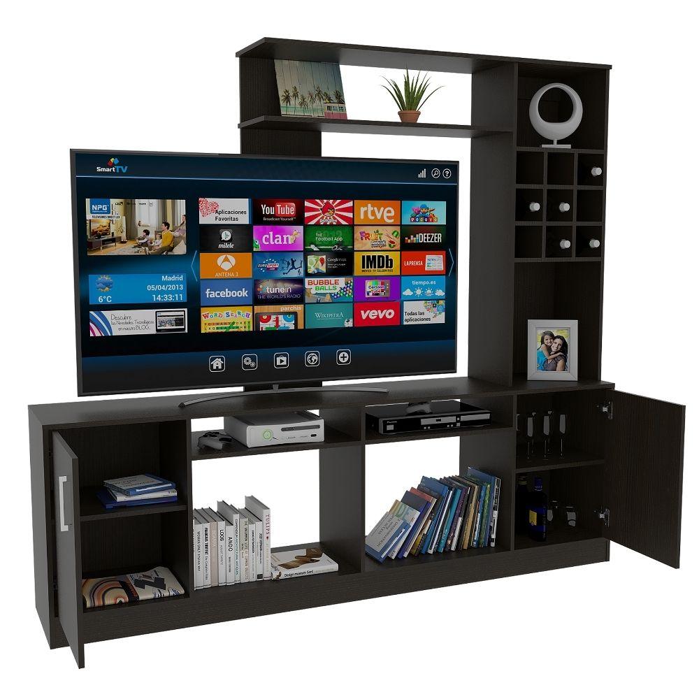 Mesa Para Tv Sentry Wengue Para Televisor De Hasta 60 Pulgadas