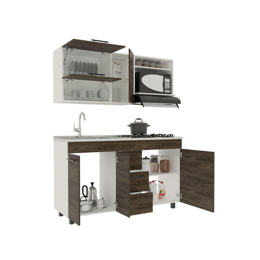 Cocina Integral Gentos Chocolate Y Blanco Sin Meson