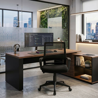 Silla De Oficina Gerente Stolk Negra 100X63X51