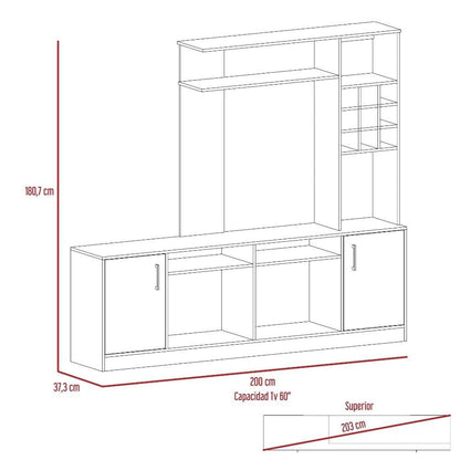 Mesa Para Tv Sentry Wengue Para Televisor De Hasta 60 Pulgadas