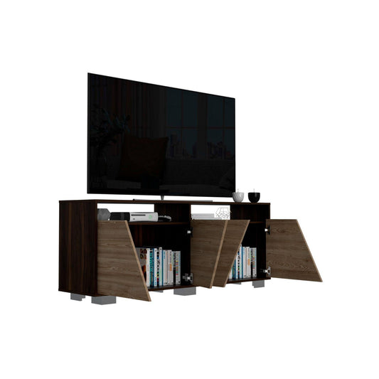 Mesa Para Tv Ceron Caoba Y Miel Para Televisor De 70 Pulgadas
